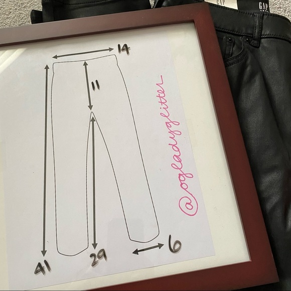 Gap Teen Girls Sky High Coated Black Jeans - Picture 8 of 9